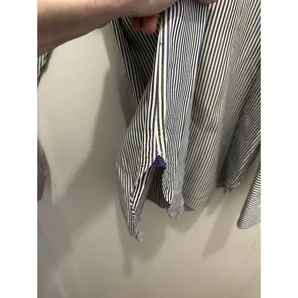 Men’s Ralph Lauren Purple Label Dress Shirt Size 17.5-35 Striped French Cuff